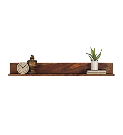 Umark 28 Inch Solid Sheesham Wood Floating Wall Shelves for Home