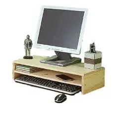 Umark Handmade Portable Sheesham Wood Laptop Riser Stand, Natural Brown
