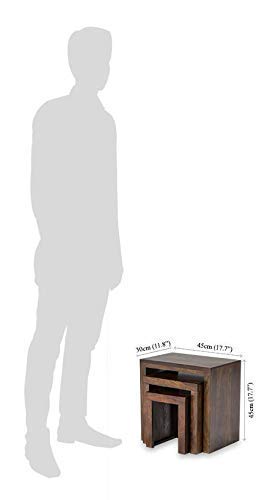 Sheesham Wood Nesting Tables - Set of 3 - additional view