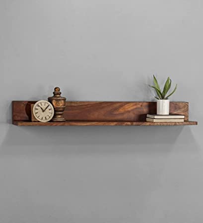 Umark Solid Sheesham Wood Floating Wall Shelf for Home - 16 Inch