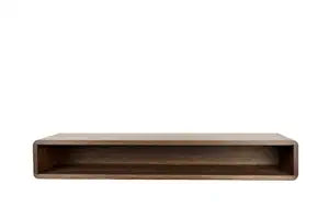Umark Modern Oak Wood Floating Wall Console Table with Drawer, Dark