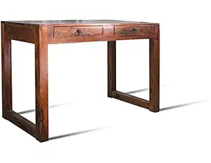 Umark Sheesham Wood Study & Computer Table Desk with 2 Drawers, Brown