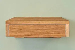 Umark Mid-Century Solid Wood Floating Nightstand with Drawer & Shelf