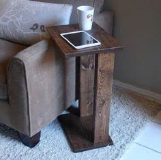 Wooden Sofa Arm Rest Tray Table Stand - additional view
