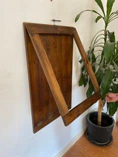 Umark Sheesham Wood Wall Folding Drop-Down Mounted Desk
