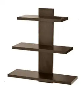 Umark 3-Tier Wooden Wall Shelves & Bookshelf Display Rack, Standard Brown