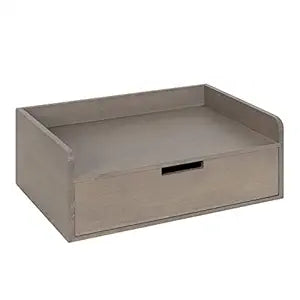 Umark Modern Floating Bedside Table & Wall Shelf with Drawer, Grey