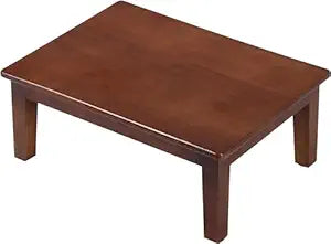 Umark Solid Wooden One-Step Stool for Bed & Adults, 16.5 Inch Brown