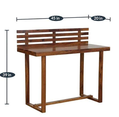 Umark Sheesham Wood Study Table - Teak Finish