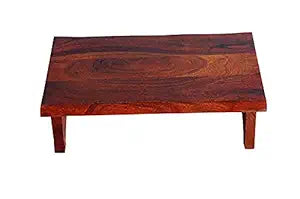 Umark Solid Sheesham Wood Computer Laptop Riser Stand, Brown Finish