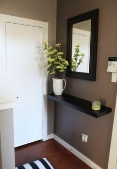 Rustic Picture Ledge Floating Shelf - Black - main view
