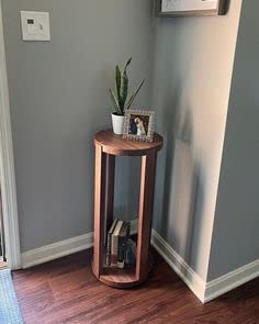umark Round Side End Table Frame Sofa Corner Table for Living Room