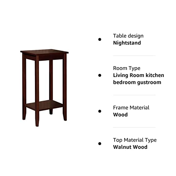 Tall Side Table with Lower Shelf - additional view