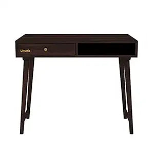 Umark Solid Wood Study Computer Desk with 1 Drawer, Walnut Brown