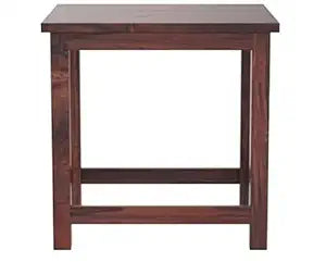 Umark Sheesham Wood 18-Inch Square Sitting Stool Table, Brown