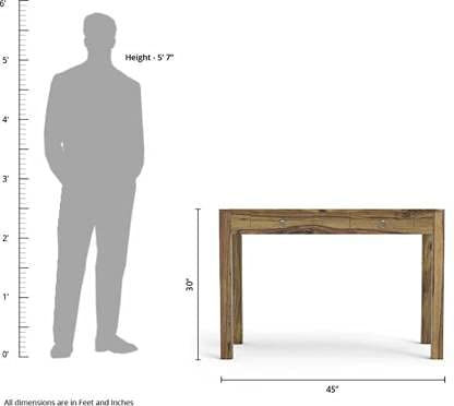 Umark Sheesham Wood Study Table with 2 Drawers - Home Office
