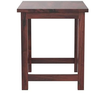 Umark Sheesham Wood 18-Inch Square Sitting Stool, Natural Brown