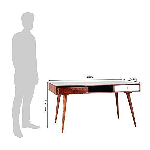Umark Sheesham Wood Writing & Study Table with 2 Drawers
