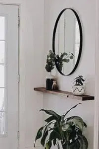 Umark Rustic Wooden Floating Wall Shelf with Ledge, 22 Inch Brown