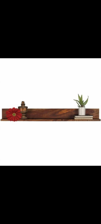 Umark Wooden Floating Wall Shelf, Natural Finish, Modern Design (54