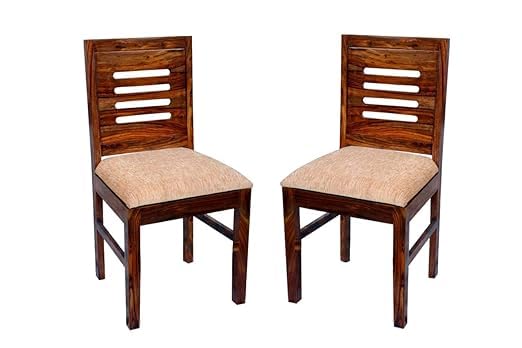 Umark Sheesham Wood Dining Chairs with Cushion Set of 2