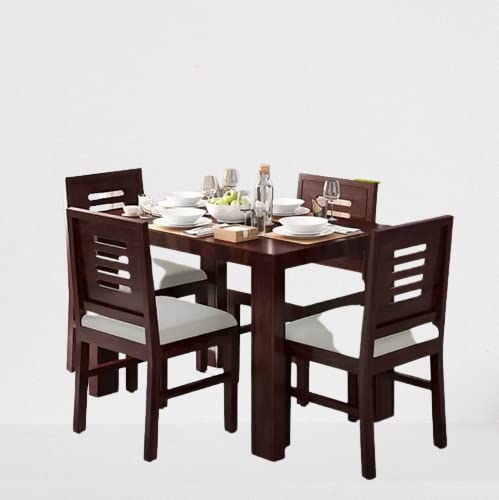 Umark Sheesham Wood 4 Seater Dining Table Set