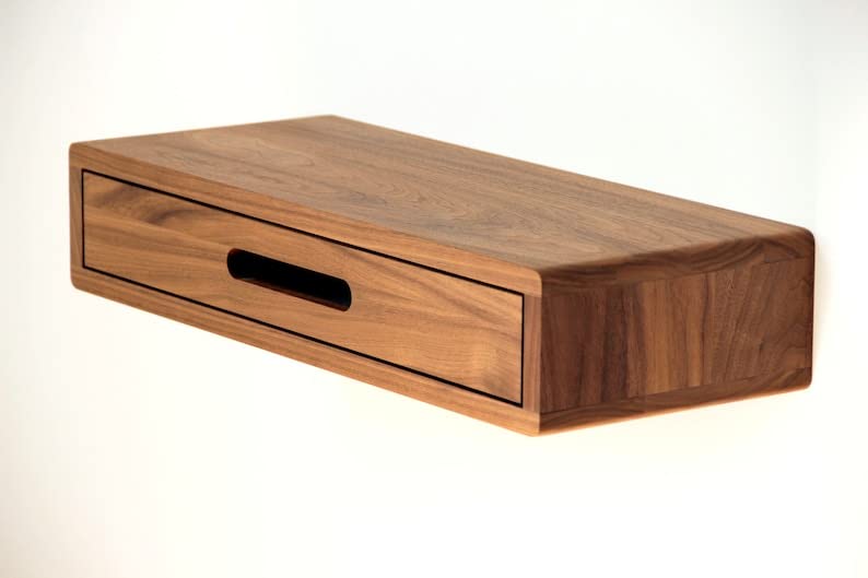 Solid Wood Floating Nightstand - additional view
