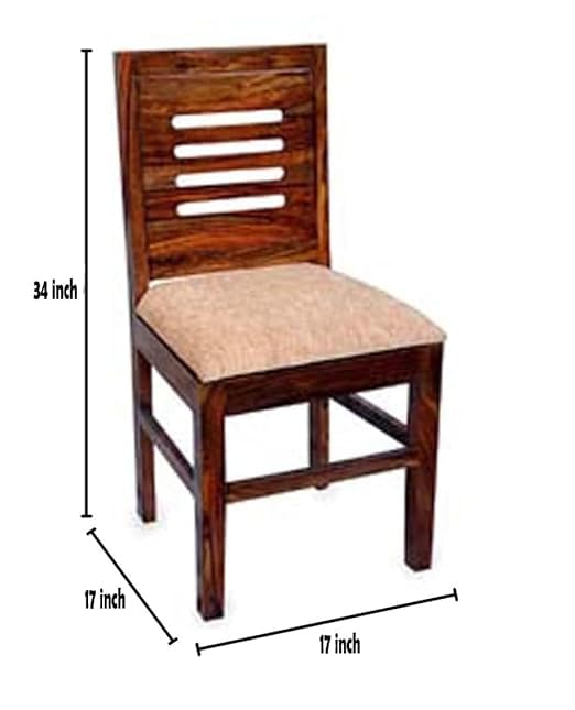 Umark Sheesham Wood Dining Chair Honey Finish Style 2