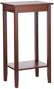 Umark Solid Sheesham Wood Tall Bar Stool & Patio Chair, Brown