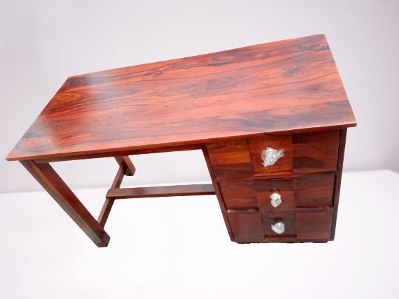 Umark Sheesham Wood Computer Table with 3 Drawers