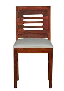 Umark Solid Sheesham Wood Single Dining & Study Chair, Honey Finish