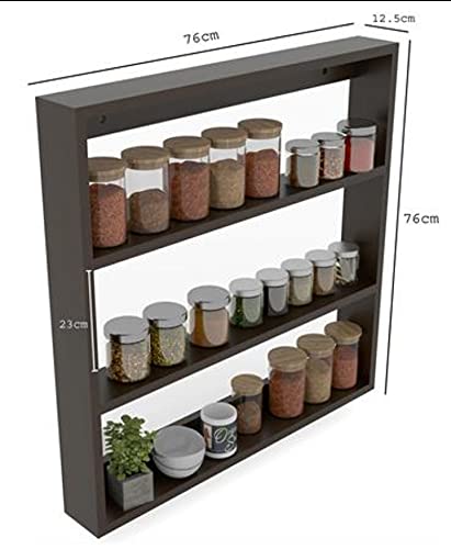 Umark Sheesham Wood Wall Shelf for Kitchen - Walnut Finish, 30 Inch
