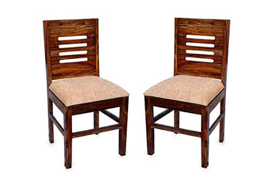 Umark Sheesham Wood Dining Chair Honey Finish Style 2