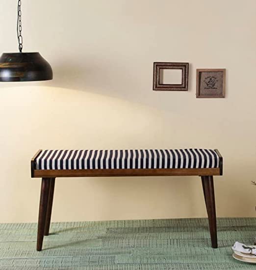 Solid Sheesham Wood 2-Seater Dining Bench - Brown Finish - lifestyle setting
