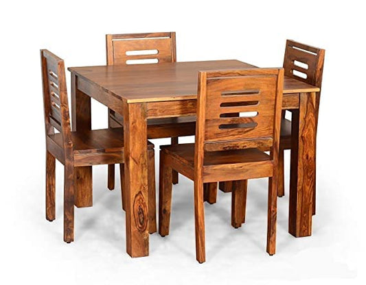 Umark Sheesham Wood Dining Table Set with 4 Chairs