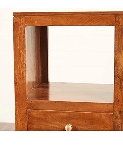 Umark Sheesham Wood Chest of Drawers - Honey Finish