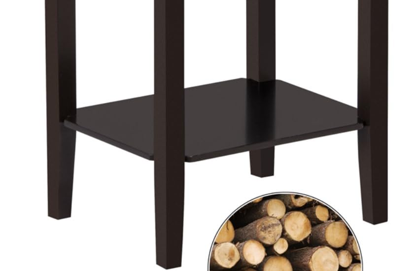 Solid Sheesham Wood Tall Side Table - Honey Finish - additional view