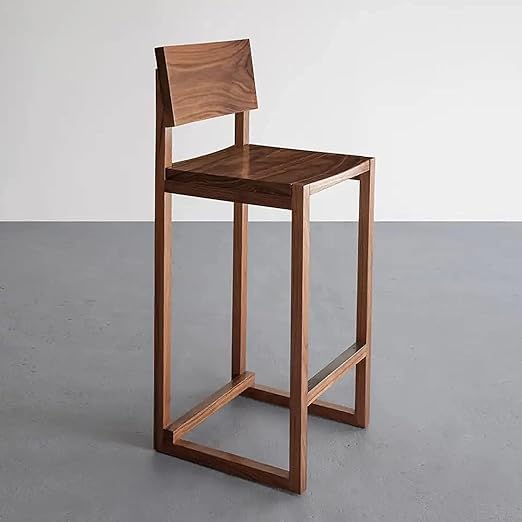 Umark Bar Stool Modern Rectangular Sheesham Wooden Bar Stools in