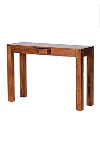 Umark Sheesham Wood Console Entryway Table with 1 Drawer, Honey