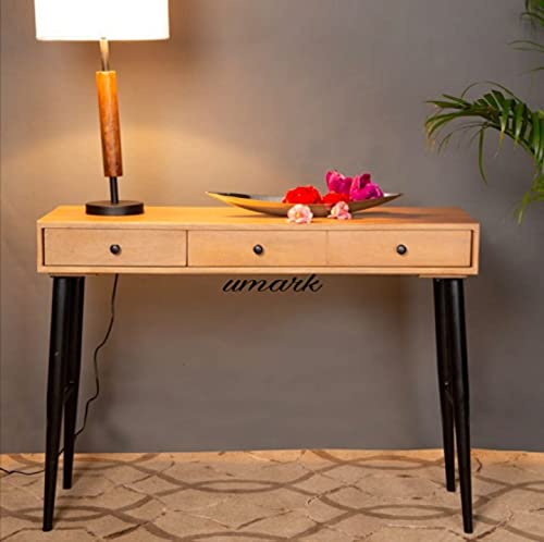 Umark Sheesham Wood Minimalist Writing Study Desk