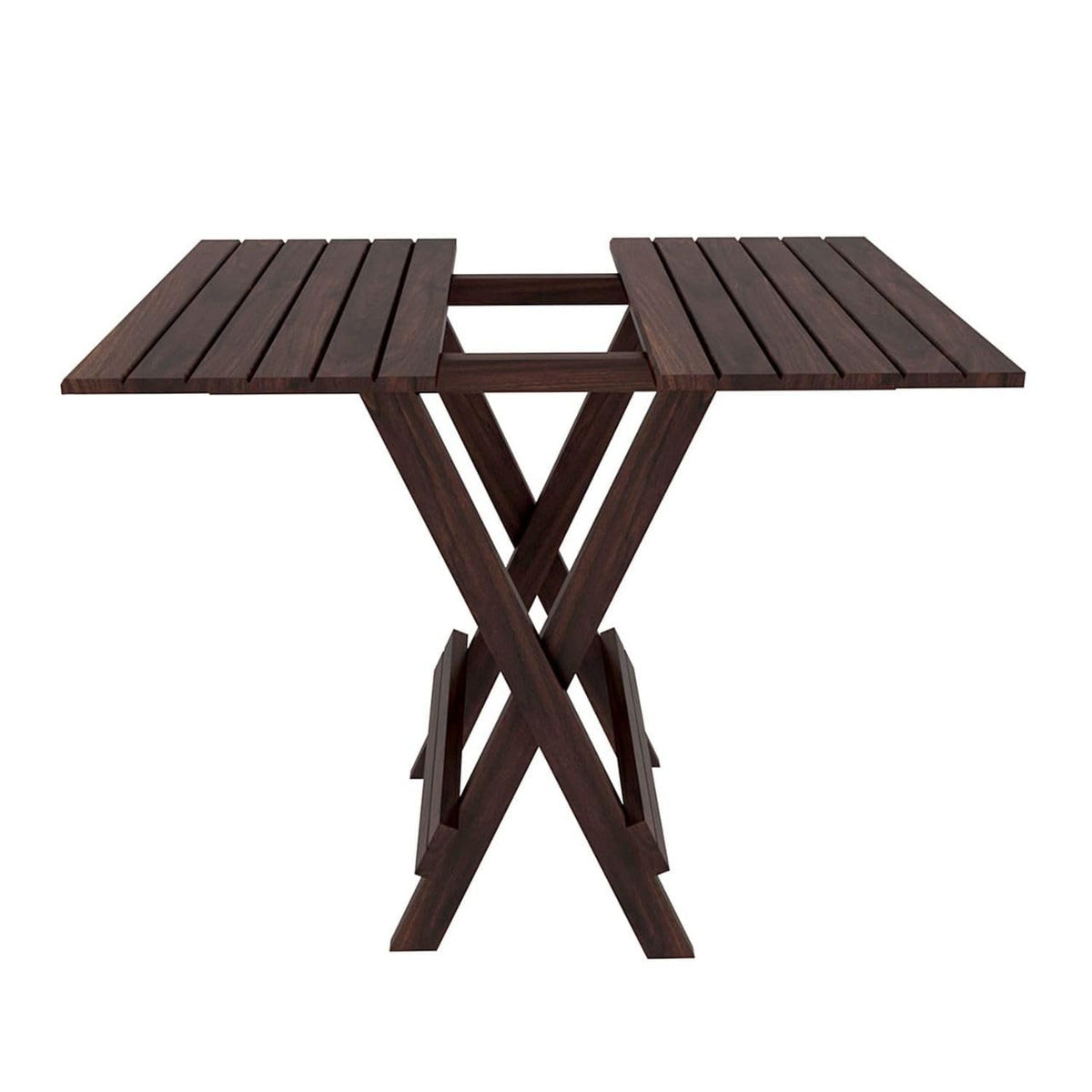 Umark Solid Sheesham Wood Square Folding Coffee Tea Table for Home