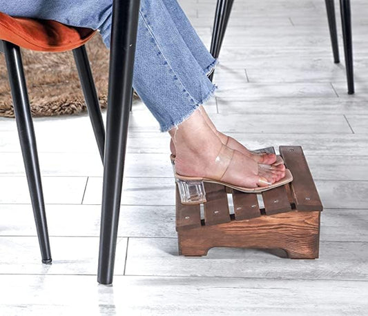 Umark Sheesham Wooden Footrest, Under Desk Ergonomic Portable Leg