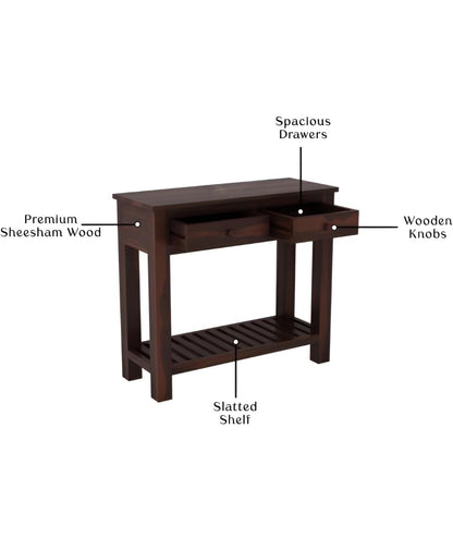 Console Table with 2 Drawers - Dark Brown - additional view