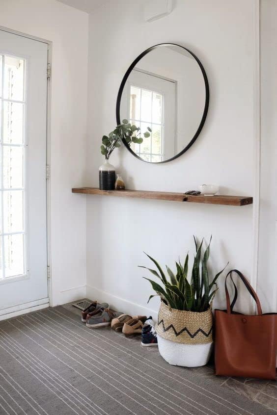 Rustic Wall Ledge Shelf - Brown - 16 Inch