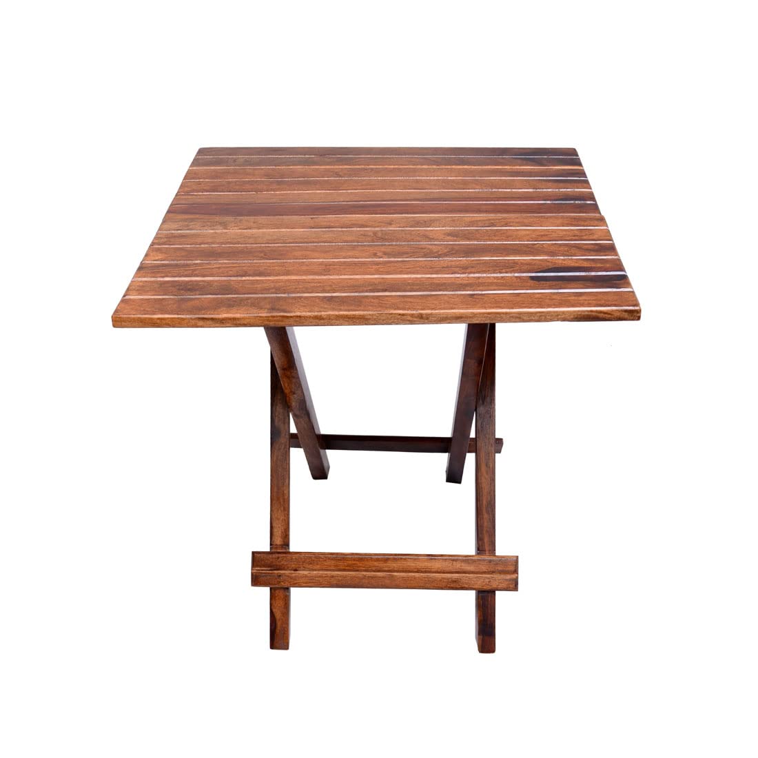 Umark Solid Sheesham Wood Square Folding Coffee Tea Table for Home