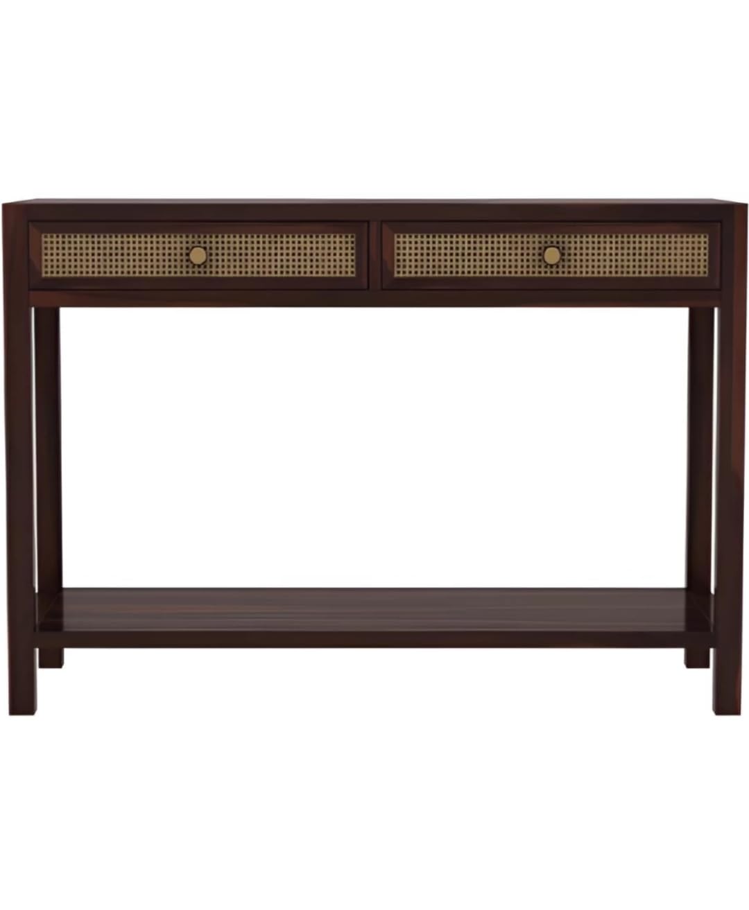 Modern Console Table with Cane Drawers - additional view