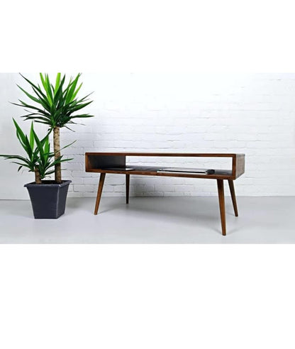 Umark Solid Wood Center Table | Wooden Coffee Table with Storage