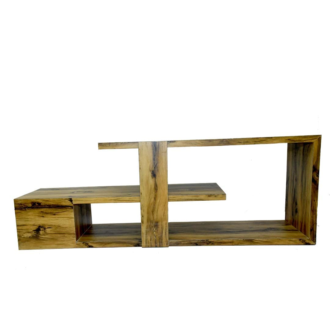 Umark Sheesham Wood TV Unit with Drawer - Natural Finish