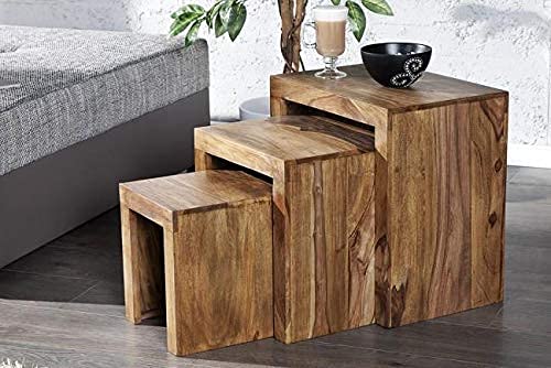Sheesham Wood Nesting Tables - Set of 3 - additional view