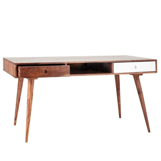 Umark Sheesham Wood Writing & Study Table with 2 Drawers